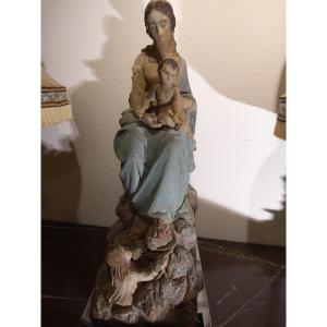 Virgin And Child, Terracotta, Italy, Late 17th Century